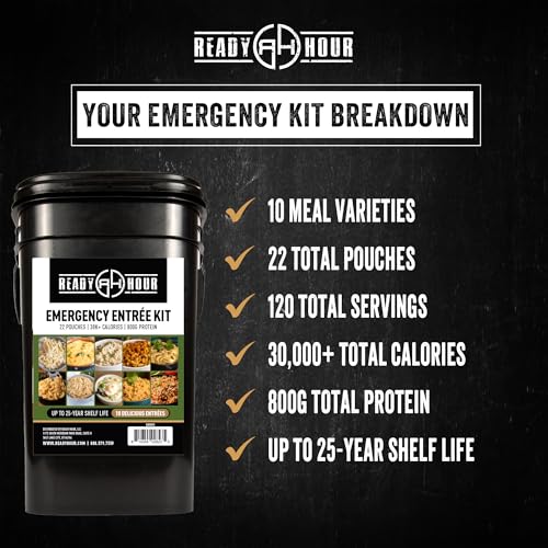 Ready Hour 120 Serving Entree Bucket-Freeze Dried | Home Organization - Image 5
