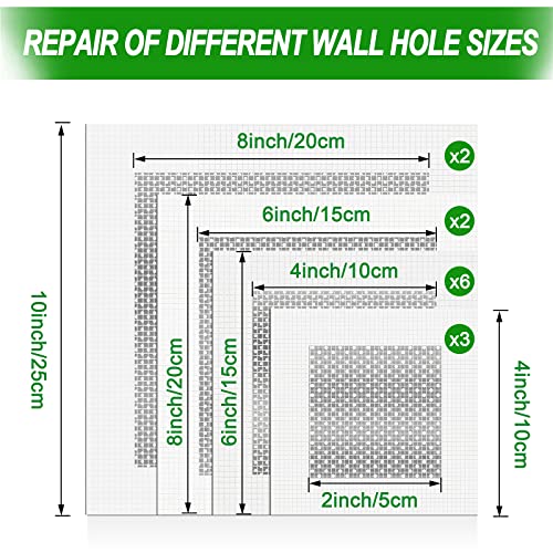 Drywall Repair Patch Kit, 13-Piece Self-Adhesive Aluminum - Image 3