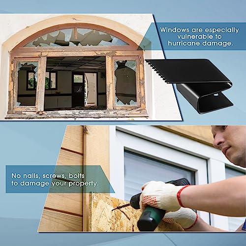 80 Pcs Hurricane Window Clips for 1/2 Inch Plywood Steel, Black - Image 6