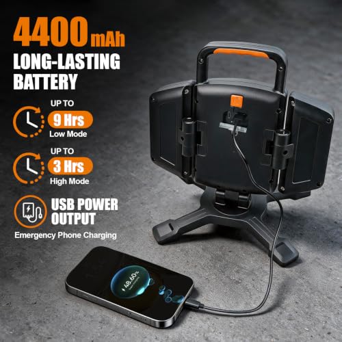 3000LM Rechargeable Work Light, Magnetic LED, Foldable & Portable - Image 6