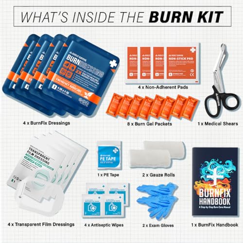 EVERLIT Burn Kit with Sterile Waterproof Wound Dressing | - Image 3