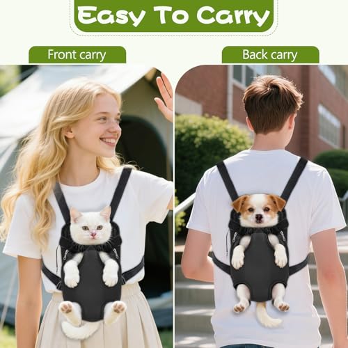 Black Portable Pet Carrier Backpack, Adjustable Dog Carrier - Image 8