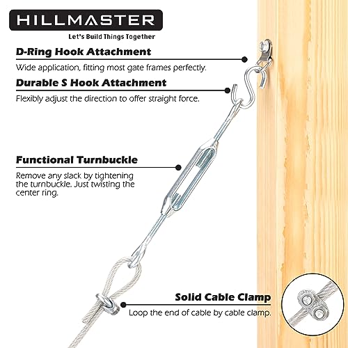 HILLMASTER Durable Anti-Sag Gate Kits for Wooden Fence | Home Repair - Image 5