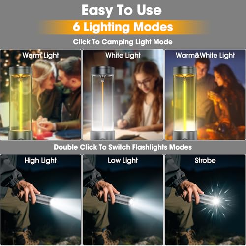 2 in 1 LED Camping Lantern, 2500mAh Rechargeable Camping Light - Image 5