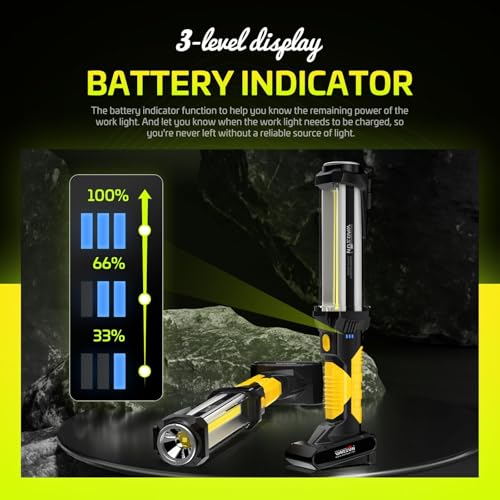 WARSUN Rechargeable COB LED Work Light-Magnetic Hands-Free - Image 5