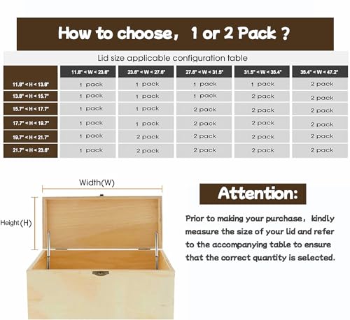 HBL' 2 Pack | Tension Adjustable Soft Close Hinges for Toy Boxes - Image 4