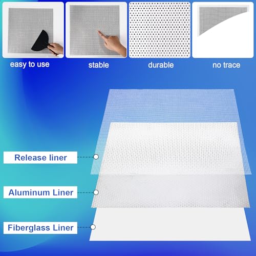 Blulu 13 Pcs 12 x 12 Inch Drywall Repair Kit Self Adhesive - Image 5
