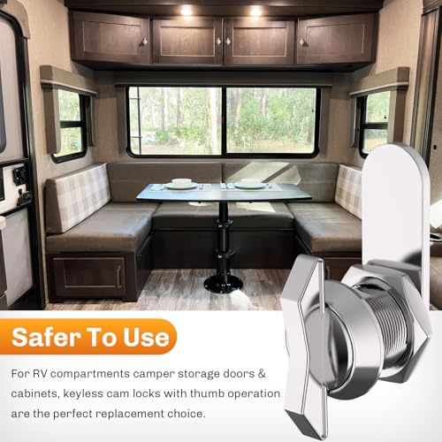 5/8 Inch Thumb Operated Offset Cam Lock Set - Keyless 5PC - Image 6