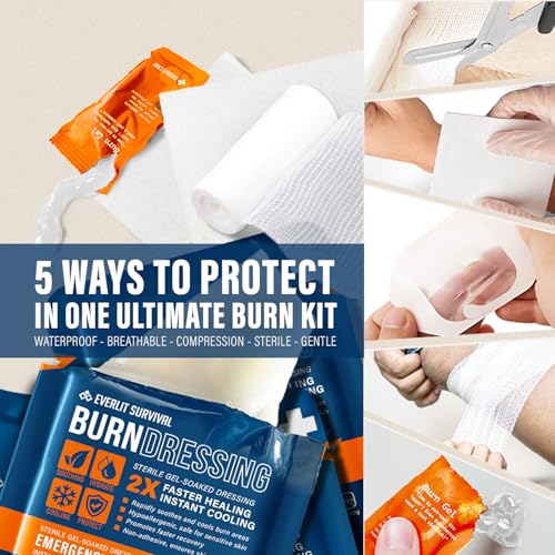 EVERLIT Burn Kit with Sterile Waterproof Wound Dressing | - Image 5