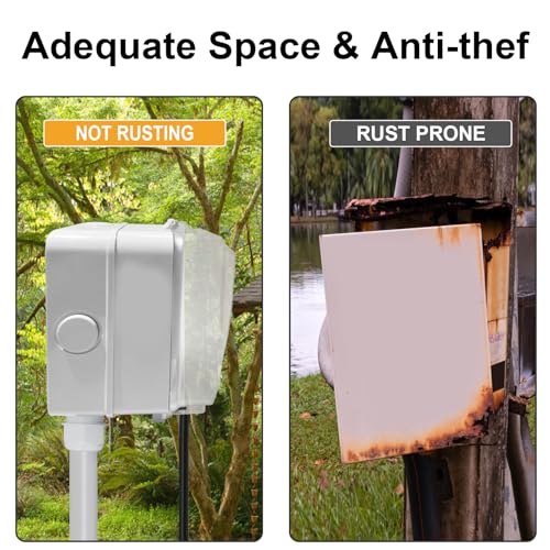20 Amp GFCI Outdoor Electrical Outlet Box Kit, UL Listed - Image 5