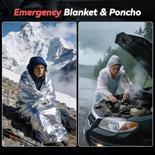 Car Emergency Safety Kit Bag with Jumper Cables, Tire - Image 7