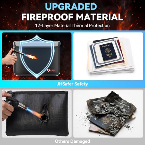 Fireproof Document Bag, Money Pouch with Travel Case,10" x 13" - Image 6