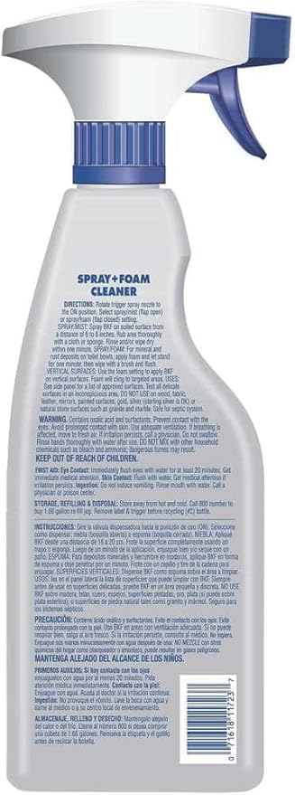 Bar-Keeper’s-Friend More Spray and Foam Cleaner, 25.4oz Hard Water Stain Remover, Pack of 2