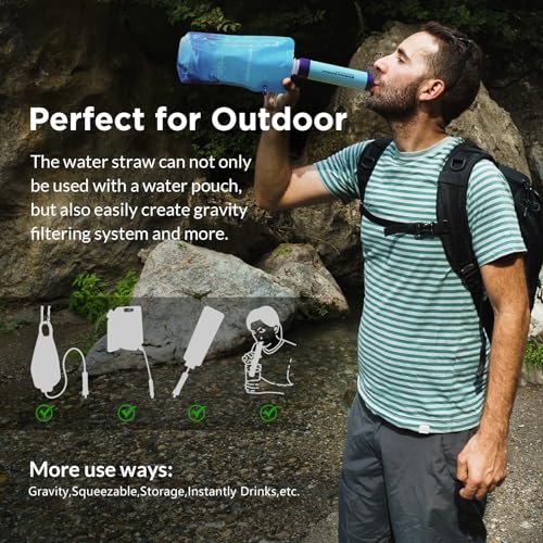Membrane Solutions Squeezable Water Pouches with Water Filter - Image 5
