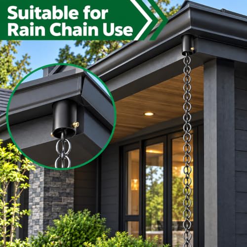 2 Pack Rain Chain Gutter Adapter, Metal Downspout Drainage - Image 5