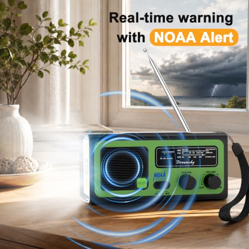 Dreamsky NOAA Emergency Radio Weather Alert with Hand Crank Solar - Image 4