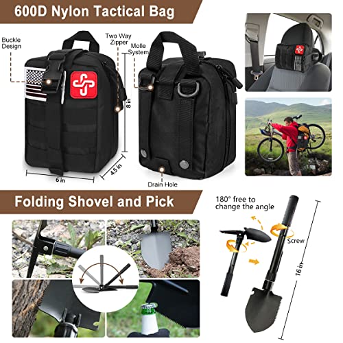 238 Pcs Emergency Survival Kit with First Aid Kit and Molle Pouch - Image 4
