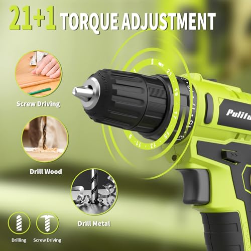 PULITUO'S 20V Cordless Drill/Driver, Electric Screwdriver - Image 6