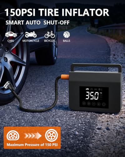 Tire Inflator Portable Air Compressor 150PSI Car Battery - Image 5