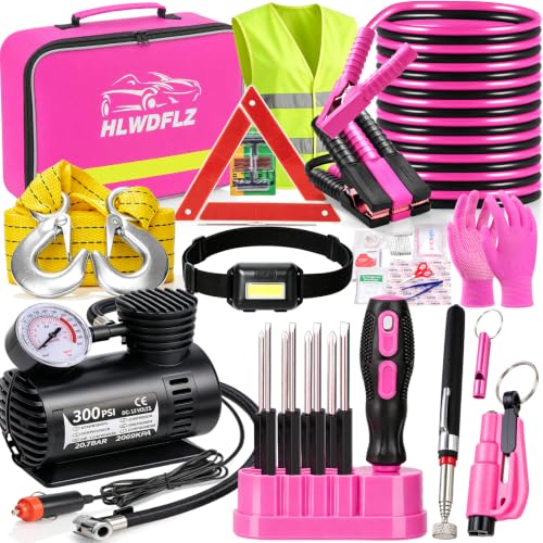 Car Emergency Kit with Portable Air Compressor, Jumper Cables - Image 2