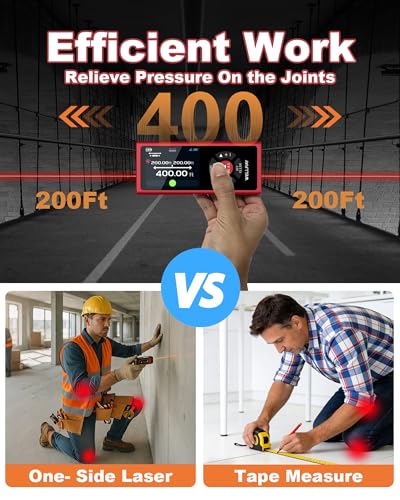 400Ft Dual Laser Measuring Tool Measure Tape Aluminum - Image 4