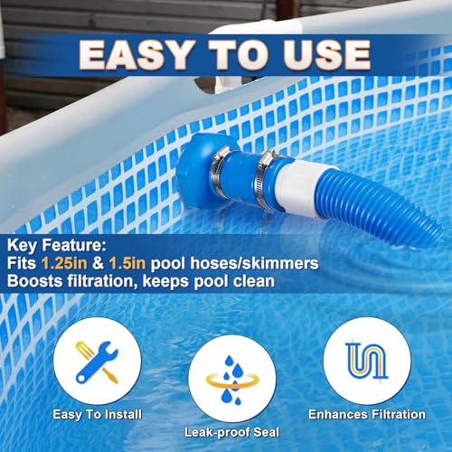 1 Set Pool Vacuum Hose Adapter Kit Compatible with Intex Adapter - Image 5