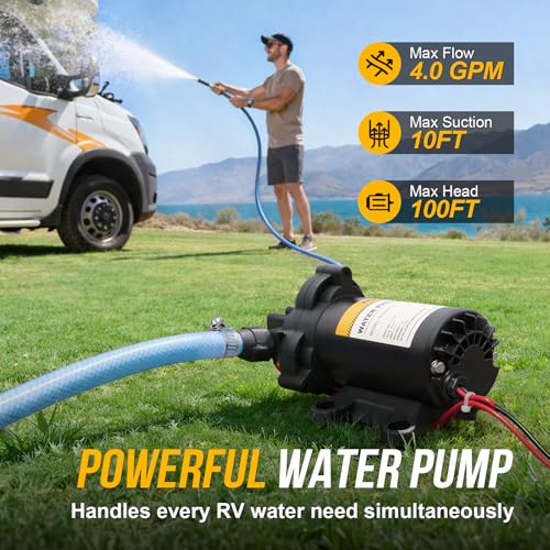 12V RV Water Pump, 4.0 GPM 45 PSI Diaphragm Pump - Image 7