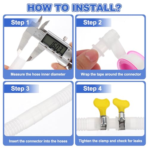 PATIKIL 13Ft Air Conditioner Drain Hose Kit Universal AC Drain - Image 6