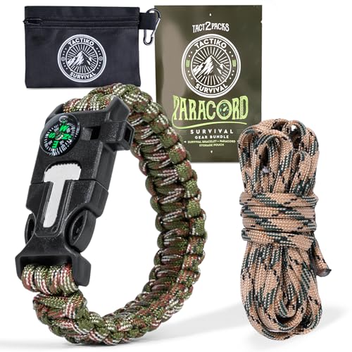 Tactiko Tactical Bracelet & 10' Paracord | Compass, Mini - Image 2