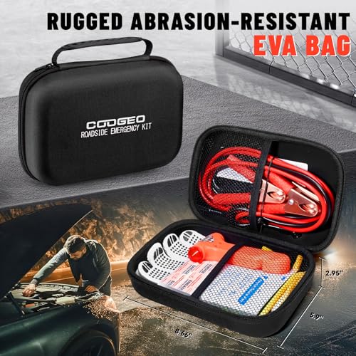 COOGEO 10PC Roadside Emergency Car Kit with Jumper Cables | Hand Tools - Image 3