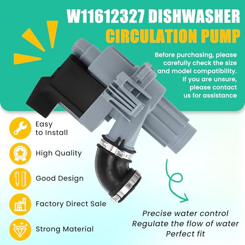 W11612327,W11521436 Dishwasher Circulation Pump Motor Assembly - Image 6