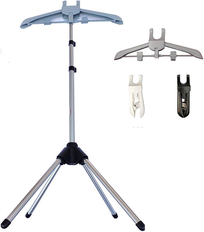 Garment Hanger/Drying Rack/Handheld Clothes Steamer Holder/Fabric Steamer Ironing Steamer Bracket/Pants Hanger/Telescopic Folding Hanger/Garment Steamer Accessories (black)