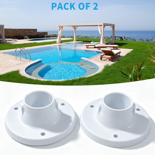 2 Pcs 2 Inch Above Ground Pool Ladder Deck Flange Replacement - Image 7