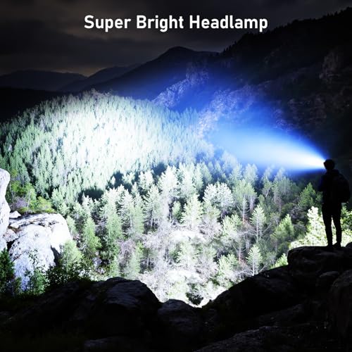 Blukar LED Headlamp Rechargeable, 2000L Super Bright Headlight - Image 3