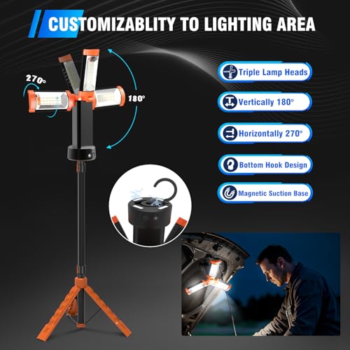 AKOFUN 12000mAh Camping Light with Stand, Portable | Travel Essentials - Image 6