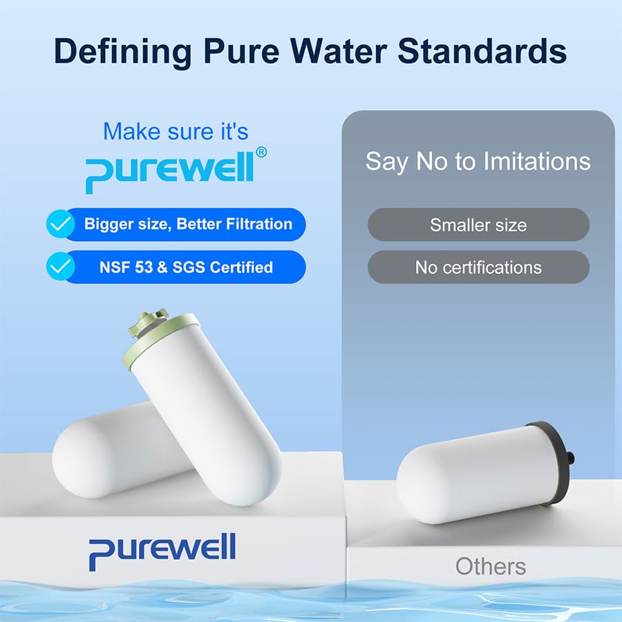 Purewell Upgraded 4-Stage Ceramic Gravity Water Filter with PFAS - Image 8
