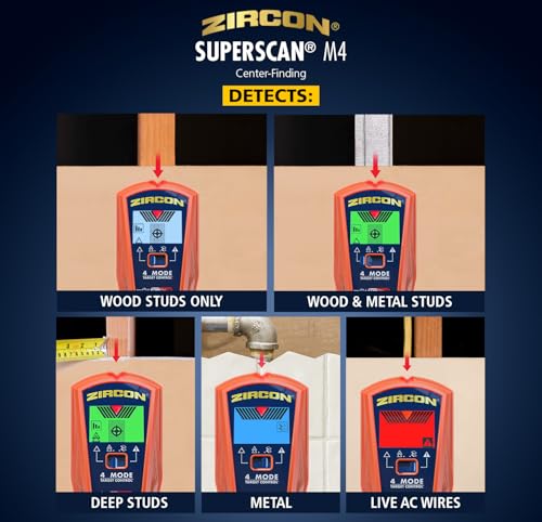Zircon® SuperScan™ M4 Advanced Stud Finder with Metal & Live Wire - Image 4