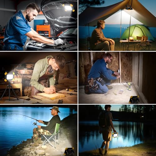 T-SUN Rechargeable LED Work Light,Cordless Work Light,2 Pack - Image 4