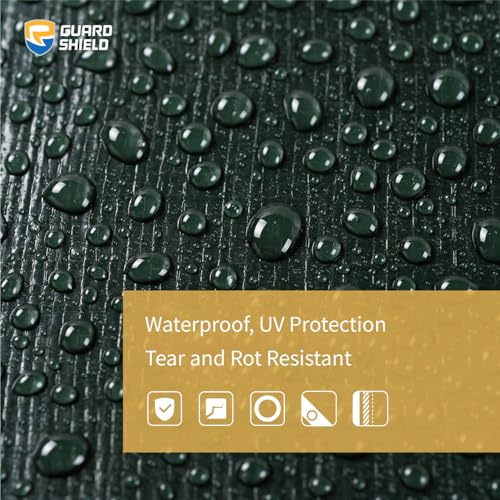GUARD SHIELD Super Heavy Duty Green/Silver Poly Tarp Cover 12x16 - Image 4