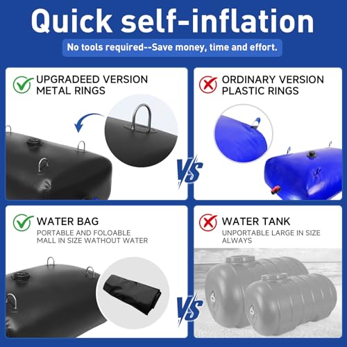 400 L/105 Gal Water Storage Bladder, Foldable Portable Water Tank - Image 6