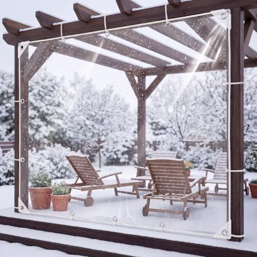 Clear Tarp with Grommets, 4x6ft Transparent Tarps Heavy - Image 8
