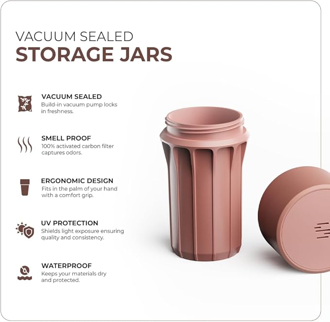 Staze Preserve Vacuum Sealed Storage Jars (148ml) | Food Storage Container with Protection - (Desert Trio)