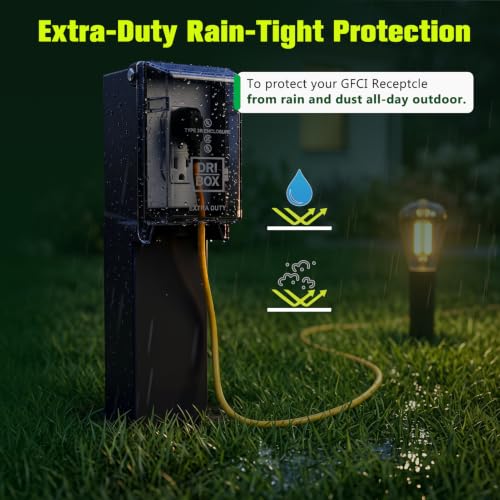 19.5" Low-Profile Garden Post Enclosure with Rain-Tight - Image 6