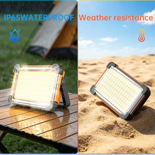150W Solar Rechargeable Work Light, 180 LED 10000LM | Home Repair - Image 5