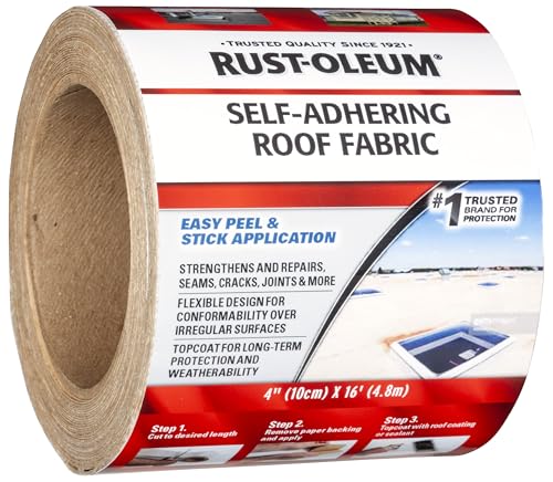 Rust-Oleum Self-Adhering Roof Fabric Roofing Tape, 4" x 16' Roll - Image 4