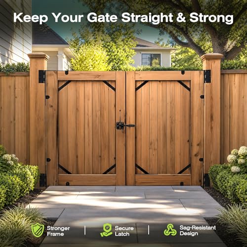 YQE 2 Sets Anti Sag Gate Kit for Wooden Fence, Heavy Duty - Image 4