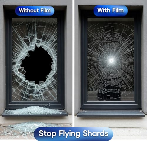 Security Safety Shatterproof Window Film 8 Mil Clear 17.4x78.7in - Image 5