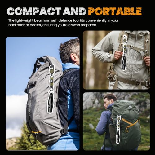 UNIWA Bear Horn,120DB±5 For Hiking - Black - Image 5