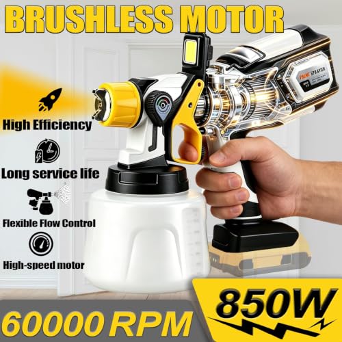 Cordless Paint Sprayer Compatible with DEWALT 20V MAX | Home Repair - Image 4