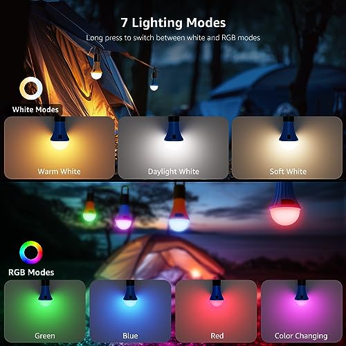 Lepro LED Rechargeable Camping Lantern with 7 RGBW Light - Image 3